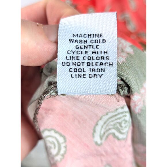 ESCAPE by HABITAT Regatta Rayon Paisley Patch Dress Packable Boho Cottage Small - Picture 8 of 8